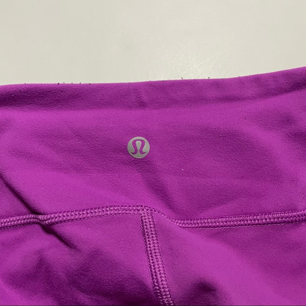 Lululemon Purple Pink Full Length Athleisure Activewear Workout Leggings Size 2 - Picture 5 of 8